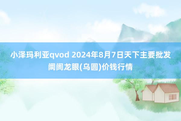 小泽玛利亚qvod 2024年8月7日天下主要批发阛阓龙眼(乌圆)价钱行情