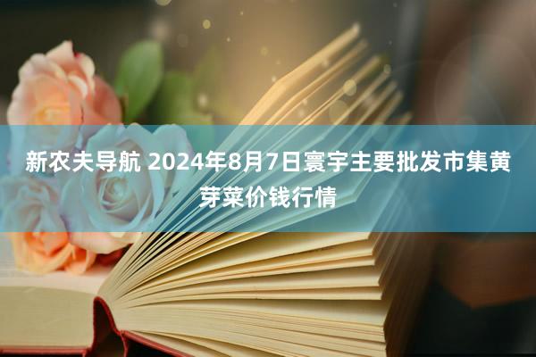 新农夫导航 2024年8月7日寰宇主要批发市集黄芽菜价钱行情