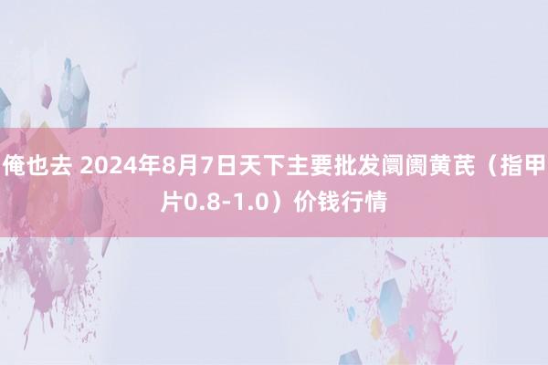 俺也去 2024年8月7日天下主要批发阛阓黄芪（指甲片0.8-1.0）价钱行情