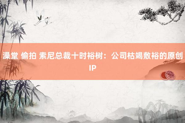 澡堂 偷拍 索尼总裁十时裕树：公司枯竭敷裕的原创IP