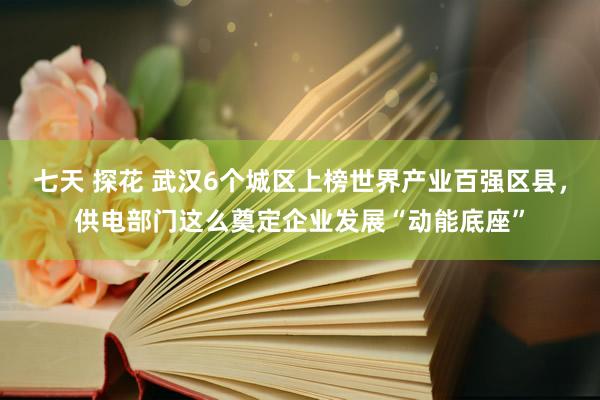 七天 探花 武汉6个城区上榜世界产业百强区县，供电部门这么奠定企业发展“动能底座”