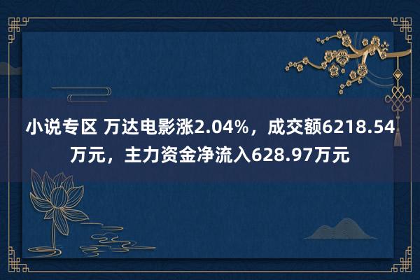 小说专区 万达电影涨2.04%，成交额6218.54万元，主力资金净流入628.97万元