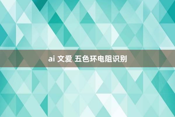 ai 文爱 五色环电阻识别